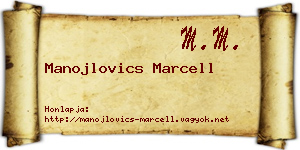 Manojlovics Marcell névjegykártya